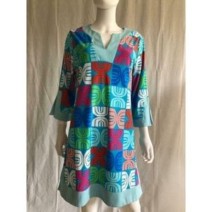 Bo&Nic Women's Dress Vintage Retro Multicolor L